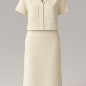 EIKO Structured White Two-Piece Set